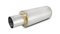 Vibrant TPV Round Muffler (23in Long) with 4in Round Tip Straight Cut - 2.5in inlet I.D.