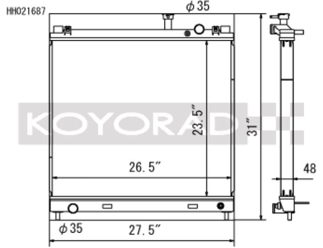 Koyo 04-13 Nissan Titan/Armade/QX56 5.6L V8 (Req. Trans Cooler) Radiator (HH021687)