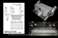 GReddy Mazda RX-7 FD3S Ver. 2 T-19 V-Mount Intercooler w/o Breather Tank