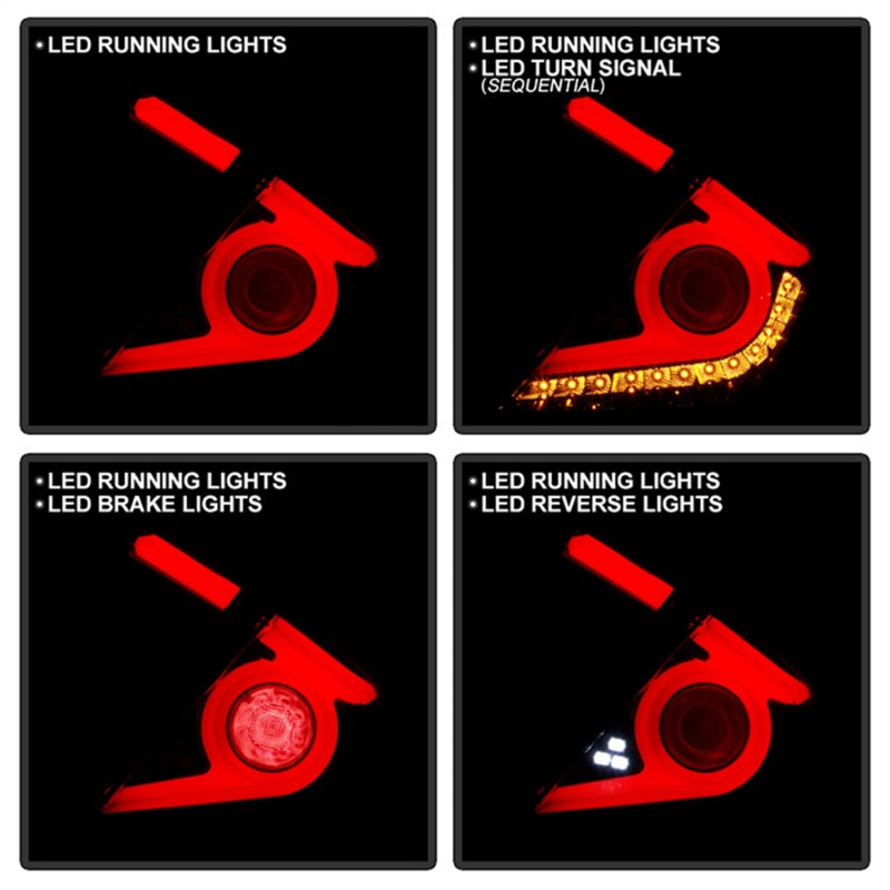 Spyder 16-21 Honda Civic Type R & Hatchback Light Bar LED Tail Lights in Black Chrome (ALT-YD-HC16HB-BC)