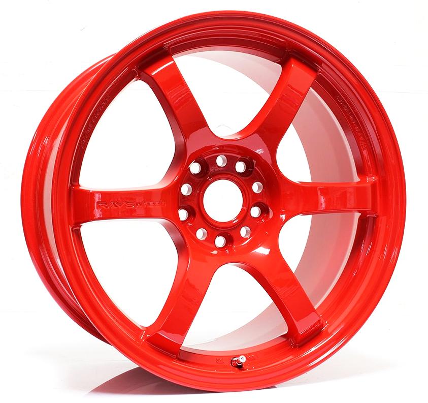 Gram Lights 57DR 18x9.5 +38 5-114.3 MILANO RED WHEEL