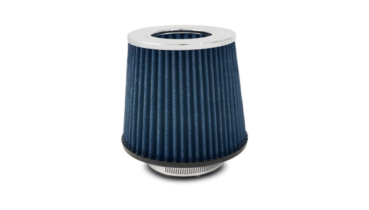 Vibrant Open Funnel Perf Air Filter (5in Cone O.D. x 5in Tall x 2.75in inlet I.D.) Chrome Filter Cap (1923C)