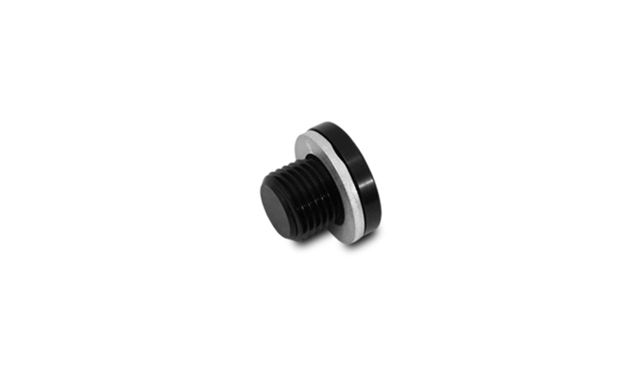 Vibrant M16 x 1.5 Metric Aluminum Port Plug with Crush Washer (16664)