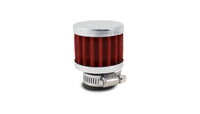 Vibrant Crankcase Breather Filter w/Chrome Cap 2 1/8in 55mm Cone ODx2 5/8in 68mm Tallx3/4in 19mm ID