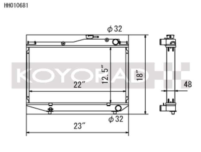 Koyo 84-87 Toyota Corolla GT-S 1.6L 4AGE AE86 Radiator