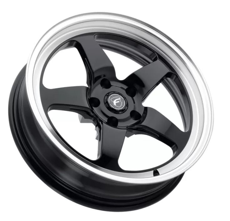 Forgestar D5 Drag 18x5 | 5x120 | -23/2.1" Gloss Black w/ Machine Lip 78.1 (F0918C022N23)