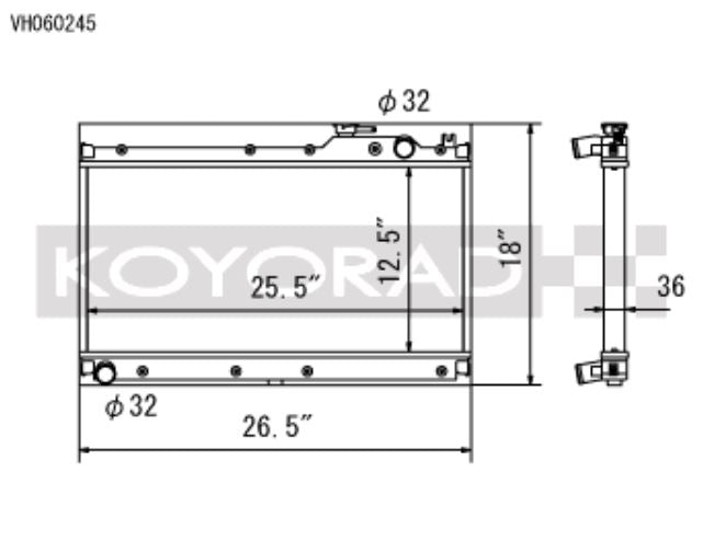 Koyo 89-97 Mazda MX-5 Miata 1.6/1.8L (MT) Radiator