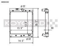 Koyo Honda 92-00 Civic/93-97 Del Sol 1.6L w/ 32mm Inlet/Outlet Pipes MT Radiator