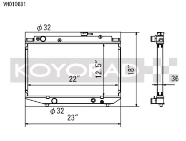 Koyo 84-87 Toyota Corolla RWD w/ 3SGE BEAMS 2.0L Engine Swap Manual Radiator