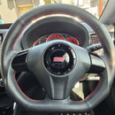 DAMD D-Shaped Red Stitch Steering Wheel - Subaru WRX/STi (08-14), Legacy/Outback (08-09), Forrester (09-13)