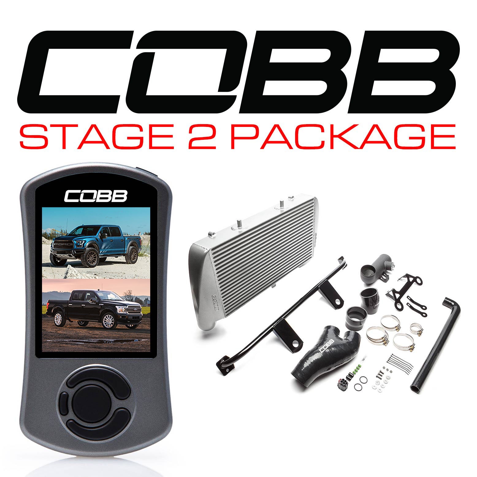 Cobb Ford F-150 Ecoboost Raptor/Ltd. w/TCM Stage 2 Power Package - Silver (NO INTAKE) (FOR0050020SL-TCM-NI)