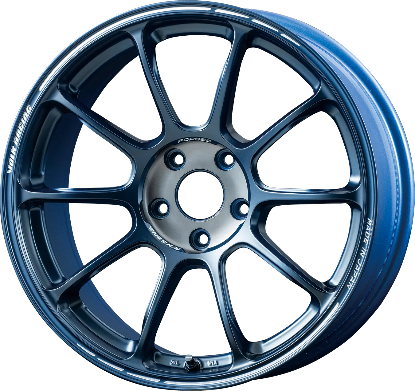 VOLK ZE40 Time Attack III 18X9.5" +44 5x120 Wheel in Metallic Blue/ Matte Dark Clear