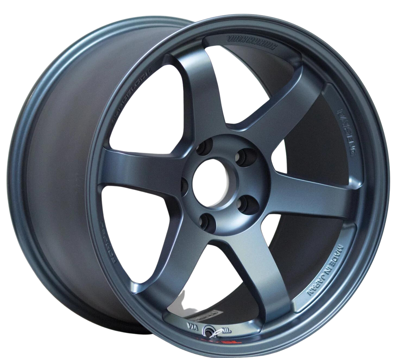 Volk Racing TE37SL 18x9.5 +22 5x114.3 Wheel in Matte Blue Gunmetal