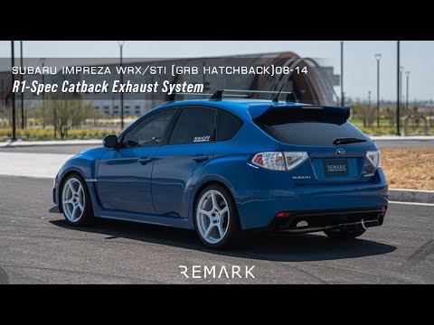 Remark 08-14 Subaru WRX / STI Hatch Cat-Back Exhaust R1 Spec Single Exit Titanium (RK-C1076S-02T)