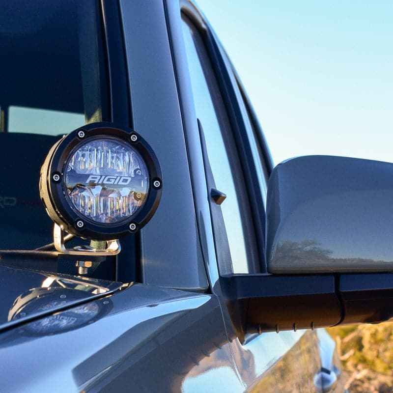 Rigid Industries 16-22 Toyota Tacoma A-Pillar Light Kit (Incl. 4In 360-Series Drive)