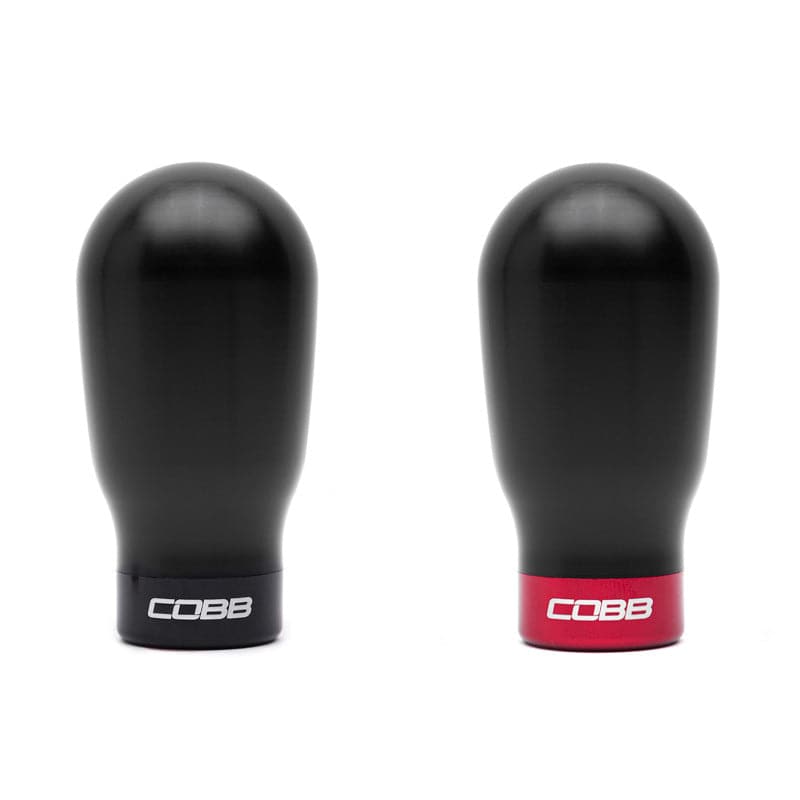 Cobb Subaru 6-Speed Tall Weighted COBB Knob - Black (Incl. Both Red + Blk Collars) (213370-BK)