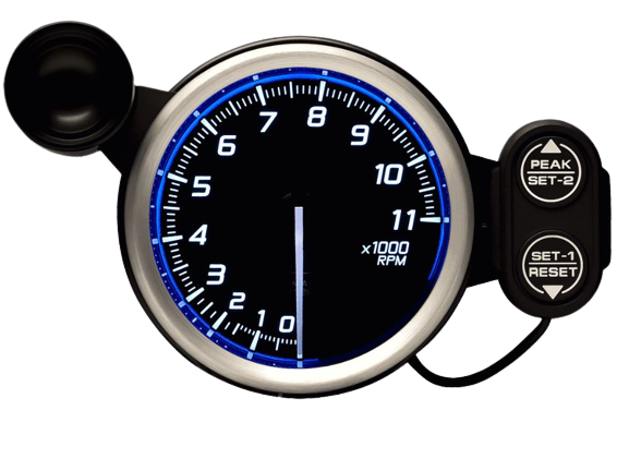 DEFI Racer Gauge N2 80mm Tachometer 11000RPM Blue (defiDF17301)