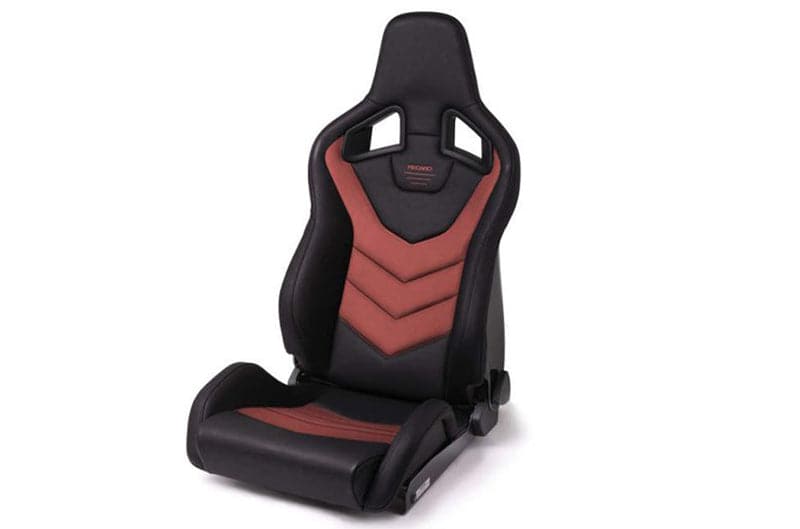 Recaro Sportster GT Driver Seat | Black Vinyl/Red Suede (rec410.1GT.3164)