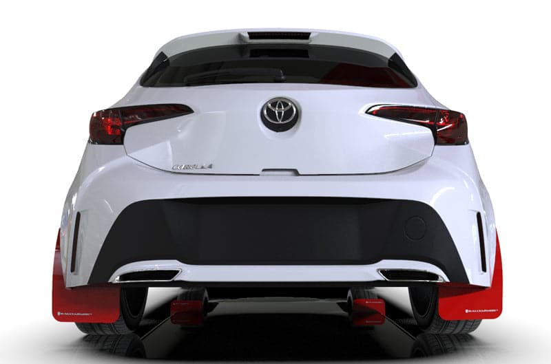 Rally Armor UR Red Mud Flap w/ White Logo for 2019+ Toyota Corolla Hatchback Only (ralMF67-UR-RD/WH)