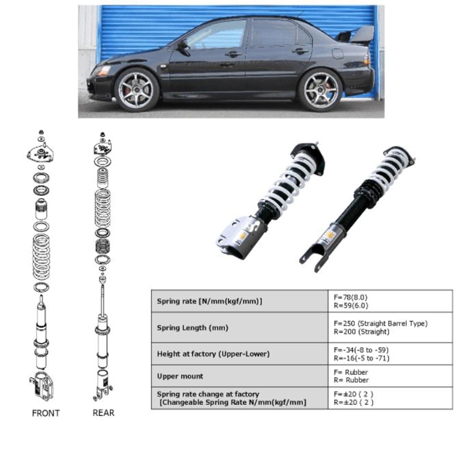 HKS HIPERMAX S CT9A Full Kit for 2003-2007 Mitsubishi Lancer Evolution 7/8/9 (hks80300-AM002)