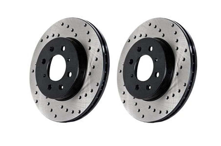 StopTech 2009-2019 Nissan 370Z SportStop Drilled Front Left Rotor (st128.42100L)