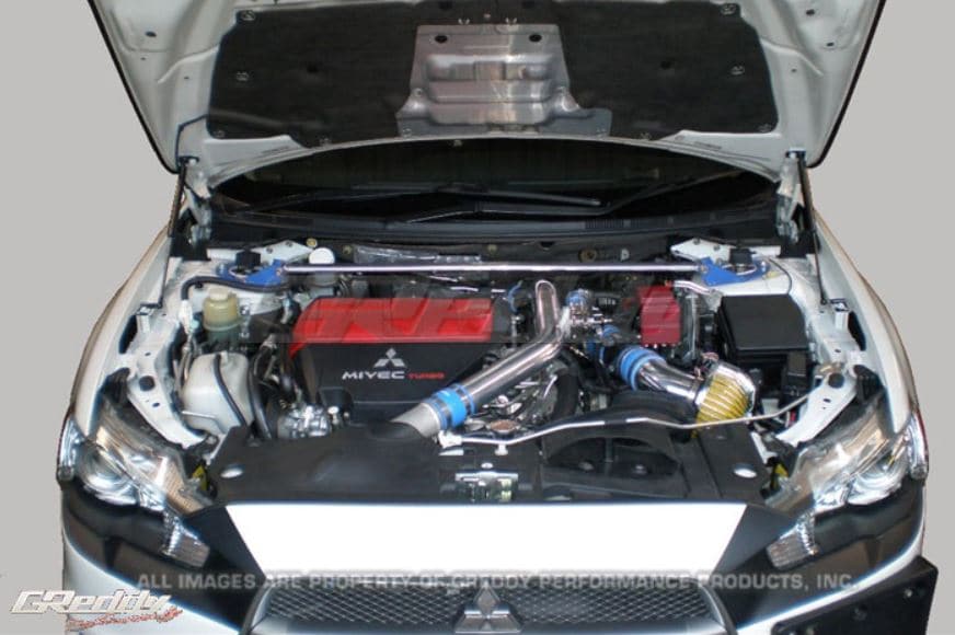 GReddy 08-11 Mitsubishi Evo X CZ4A Engine Hood Lifter Kit (Designed for OEM weight hoods.) (18530101)