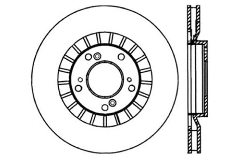 StopTech Front Drilled Left Rotor for 2000 Honda S2000 (sto128.40048L)