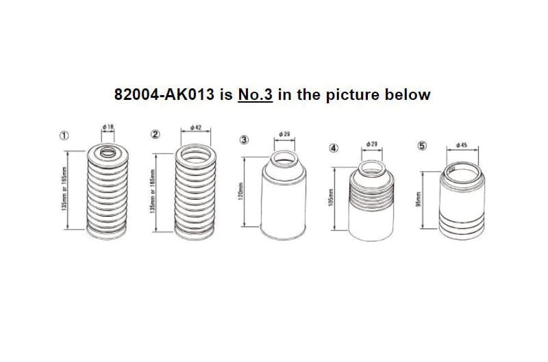 HKS Dust Boot Set (Invert) Black 120mm 29mm (82004-AK013)