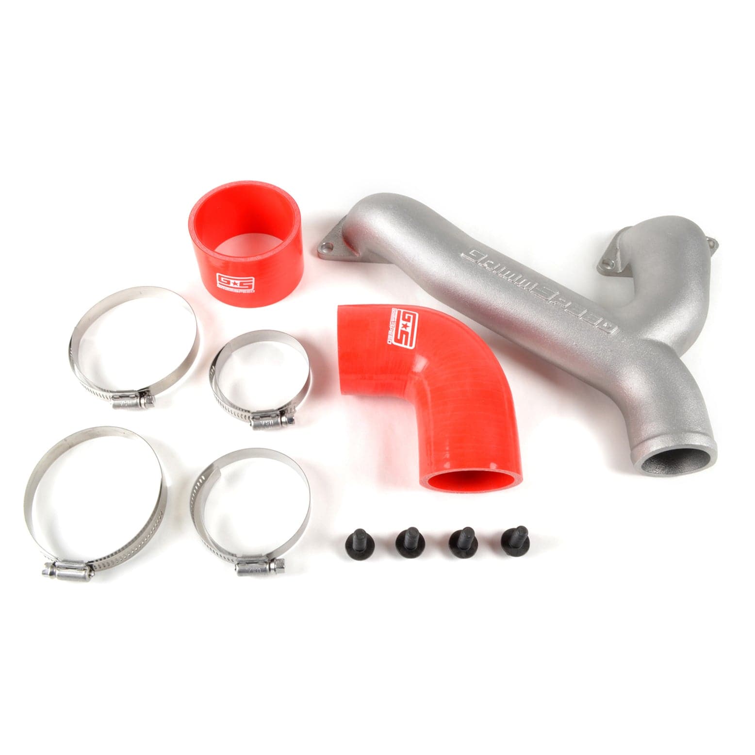 GrimmSpeed 02-07 Subaru WRX / 04+ STI Top Mount Intercooler Y-Pipe Kit - Red (grm090095)