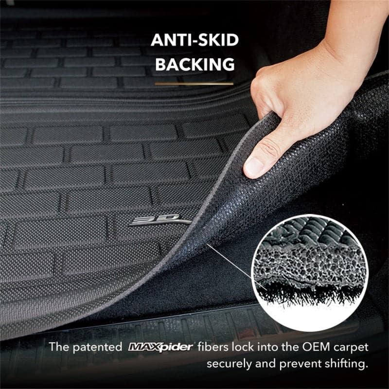 3D MAXpider 16-20 Tesla Model X Behind 3rd Row Kagu Cargo Liner - Black (M1TL0251309)