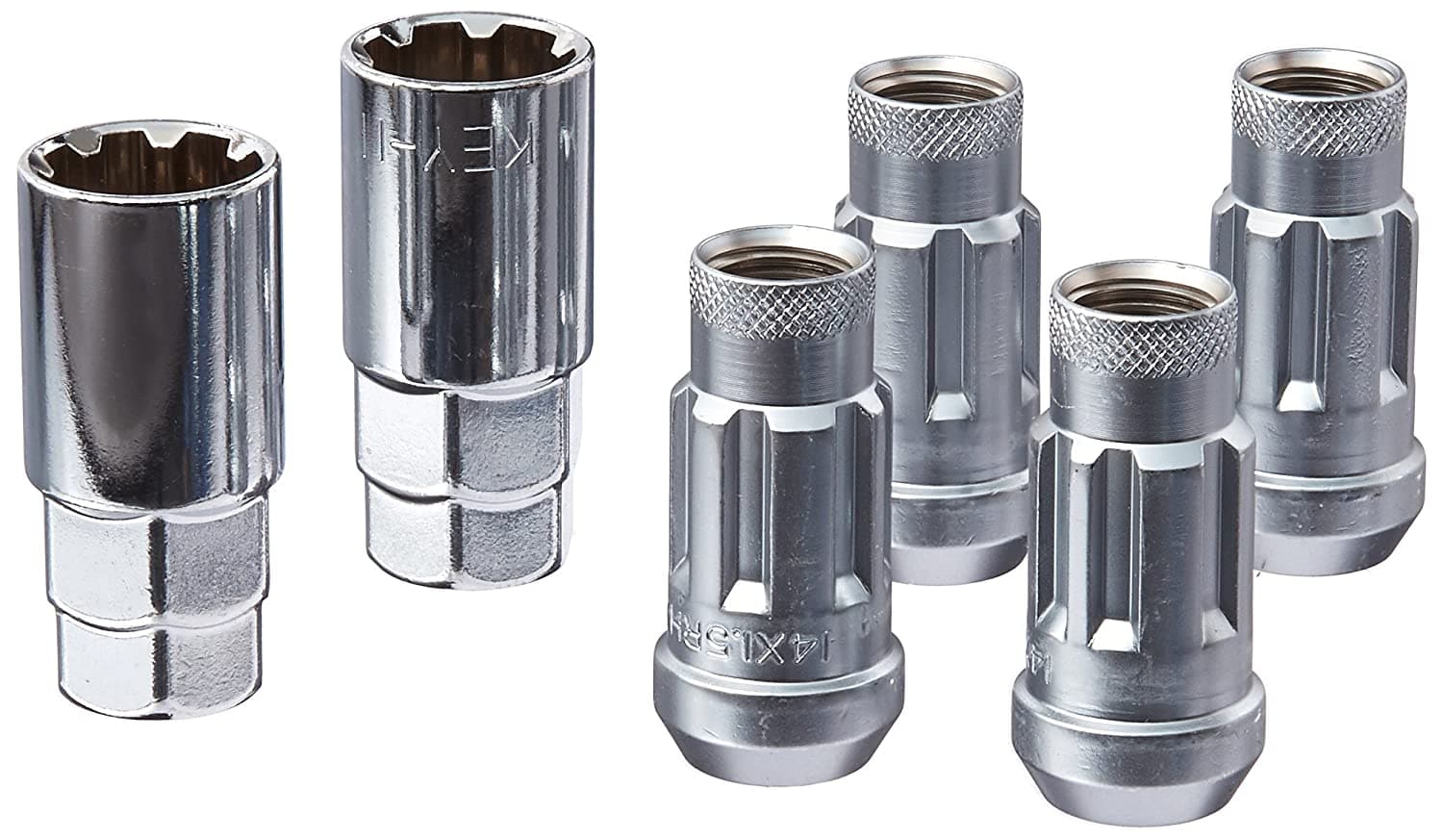 Wheel Mate Monster Locking Lug Nut Set of 4 - Silver 14x1.50