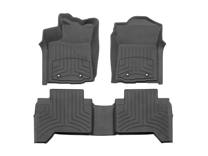 WeatherTech 18-20 Toyota Tacoma Double Cab 1st & 2nd Row FloorLiner HP - Black (4412991IM-448722IM)