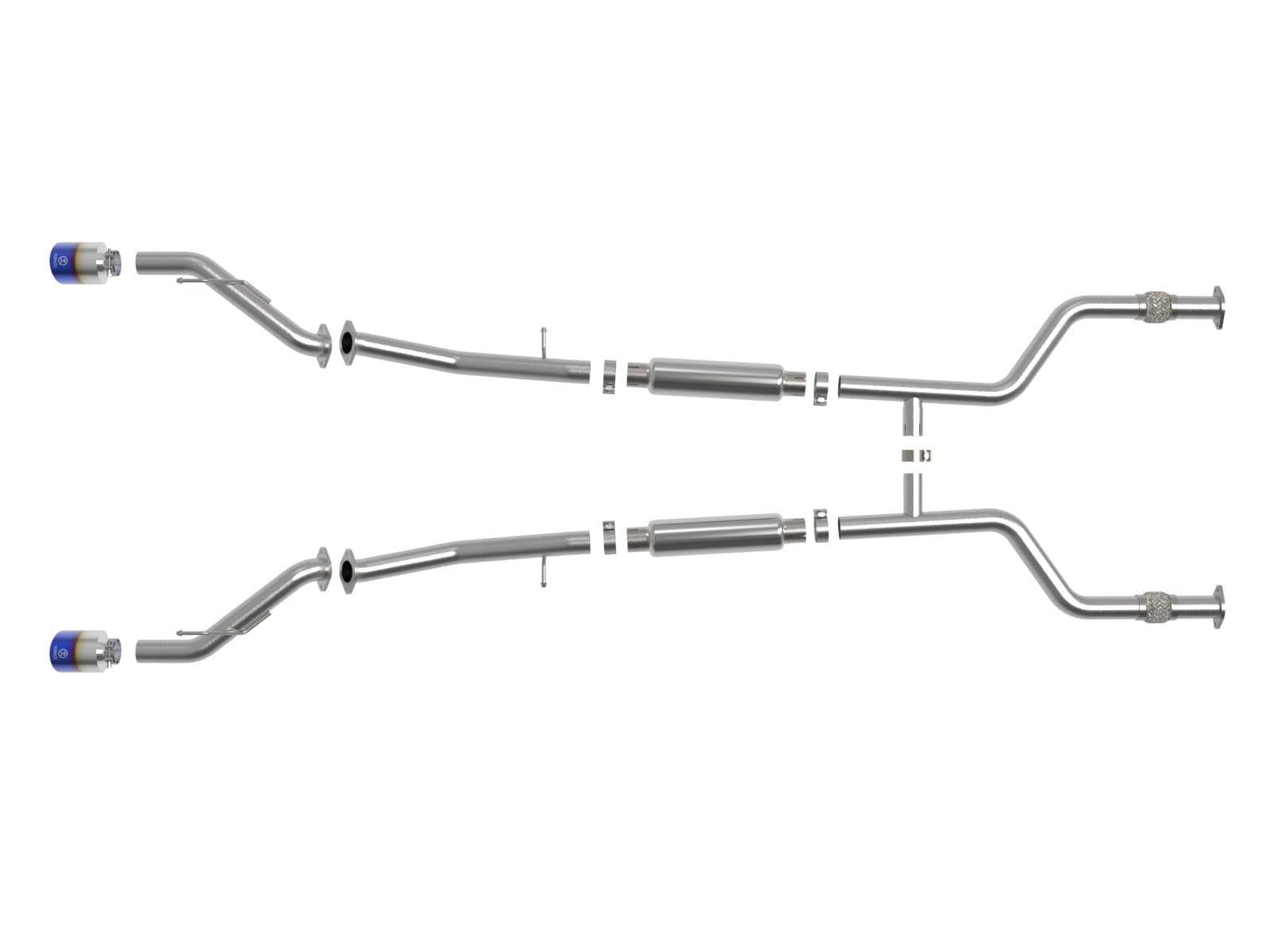 aFe POWER Takeda 2023+ Nissan Z 2 1/2in 304 SS Cat-Back Exhaust System w/ Blue Flame Tips (49-36138-L)