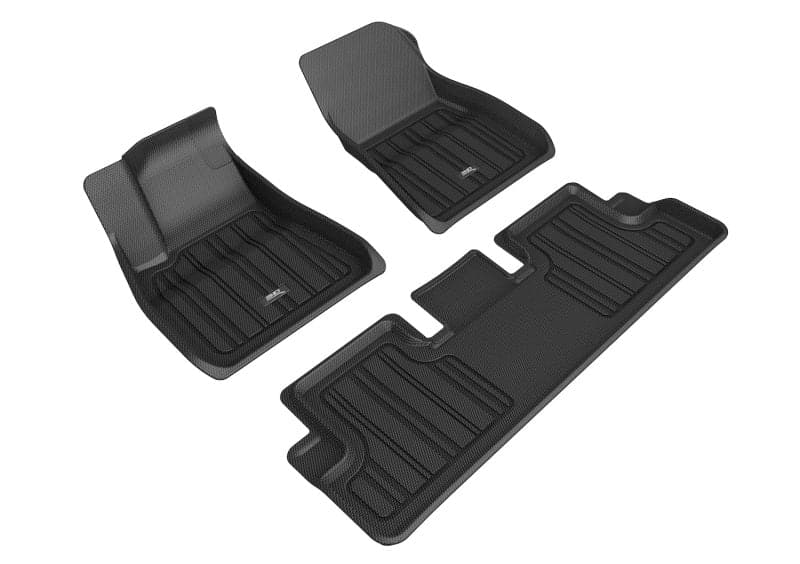 3D MAXpider 2020-2022 Tesla Model 3 Elitect 1st & 2nd Row Floormats - Black (E1TL02601809)