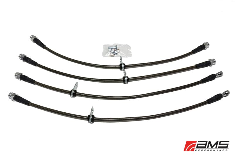 AMS Performance 08-15 Mitsubishi EVO X Stainless Steel Brake Lines (4 Lines) (AMS.04.01.0004-1)