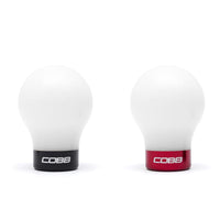 Cobb Subaru's 6-Speed Weighted COBB Knob - White (Incl. Both Red + Blk Collars)