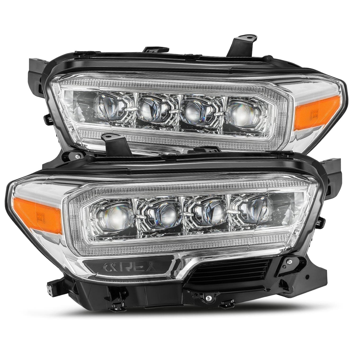 AlphaRex 16+ Toyota Tacoma NOVA LED Projector Headlights Plank Style Chrome w/Activation Light (arx880706)