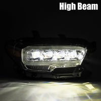 Toyota Tacoma NOVA LED Projector Headlights Plank Style Chrome w/Activation Light