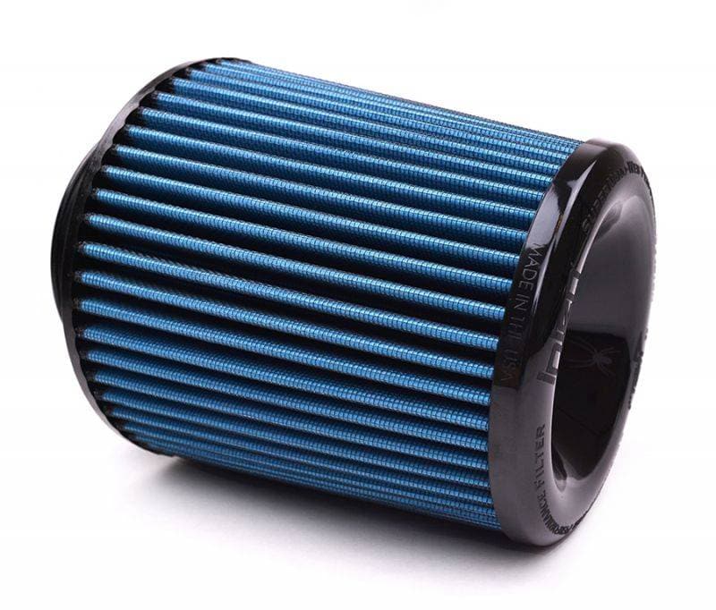 Injen Nanofiber Dry Air Filter - 4in Flange Dia / 6 1/2in Base / 7in Tall / 5 3/8in Top (X-1026-BB)