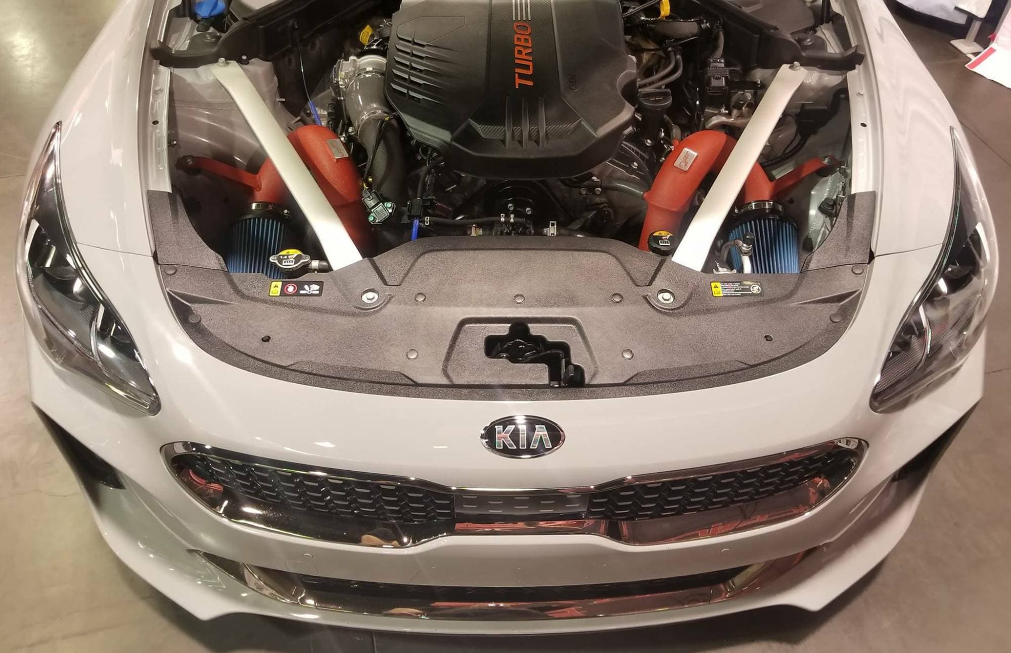 Injen 16-18 Kia Stinger 3.3L Twin Turbo Wrinkle Red Short Ram Air Intake