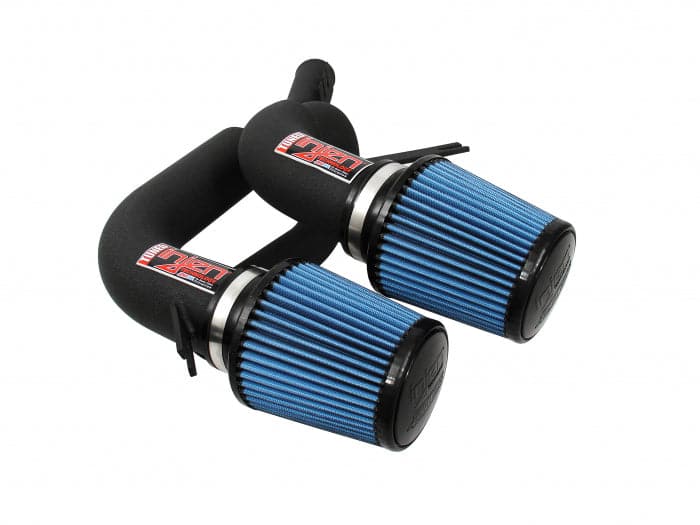 Injen 08-10 BMW 535i/ix L6-3.0L Turbo (E60) Twin intake & AMSOIL Filters Wrinkle Black Short Ram Intake (SP1130WB)