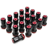 Rays Black 14x1.50 Formula FN-II Lug Nut Set 20 Special Lugs w. Red Cap