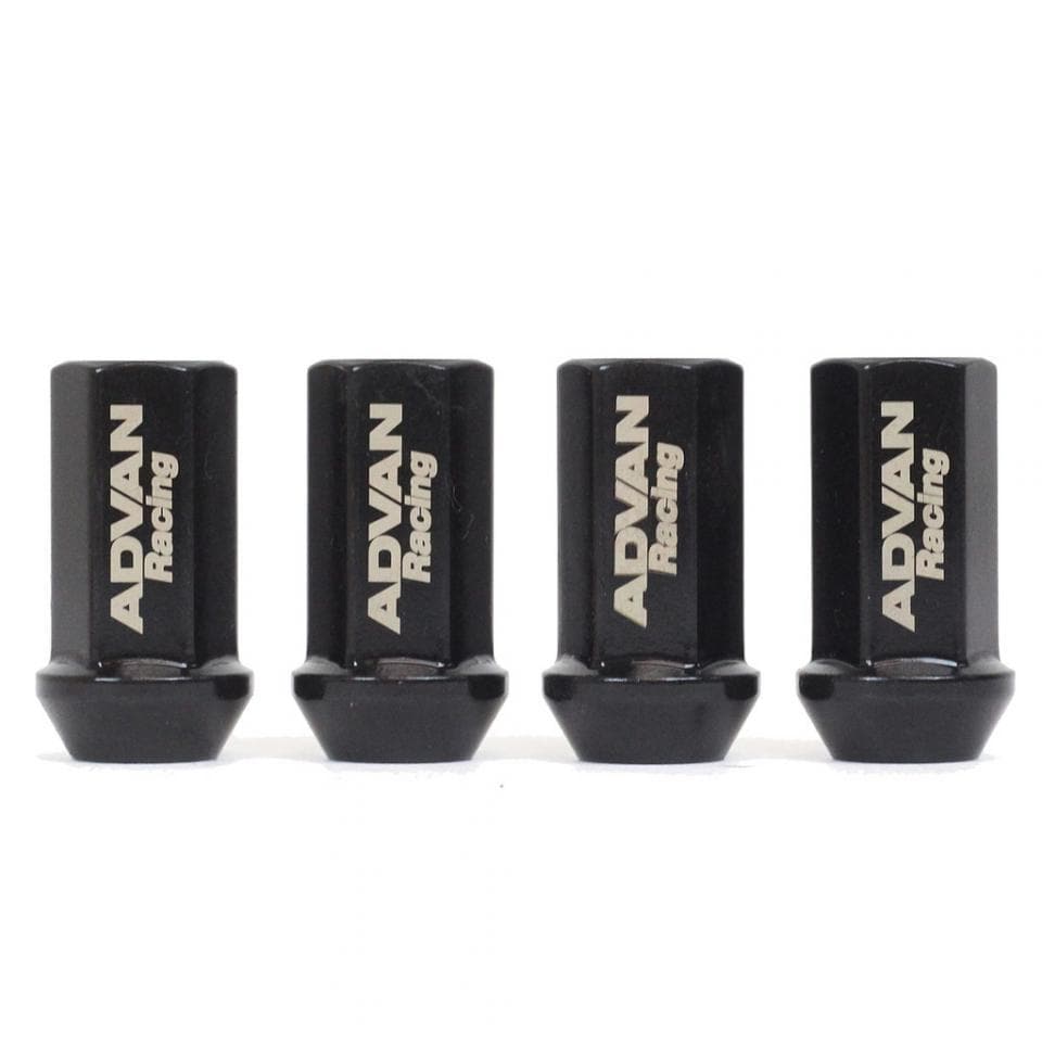 Advan Racing Lug Nuts 12X1.5 Black 4-Pack (YV0264)