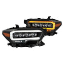 AlphaRex 16-21 Toyota Tacoma NOVA LED Projector Headlight Plank Style Alpha Black w/Activation Light