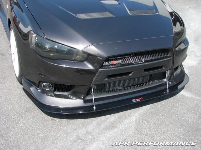 APR Carbon Fiber Wind Splitter With Rods Evolution 10 with factory aero lip