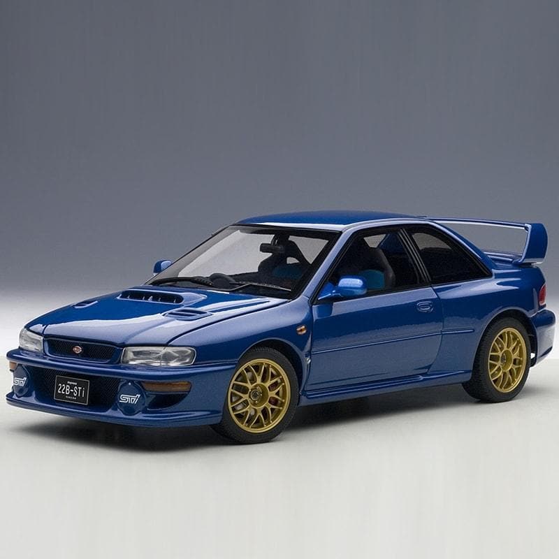 AUTOart 1:18 Die Cast Model - Subaru Impreza 22B STi - Blue Upgraded Version