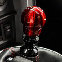 Raceseng Contour Shift Knob (Gate 4 Engraving) M12x1.25mm Adapter - Red Translucent