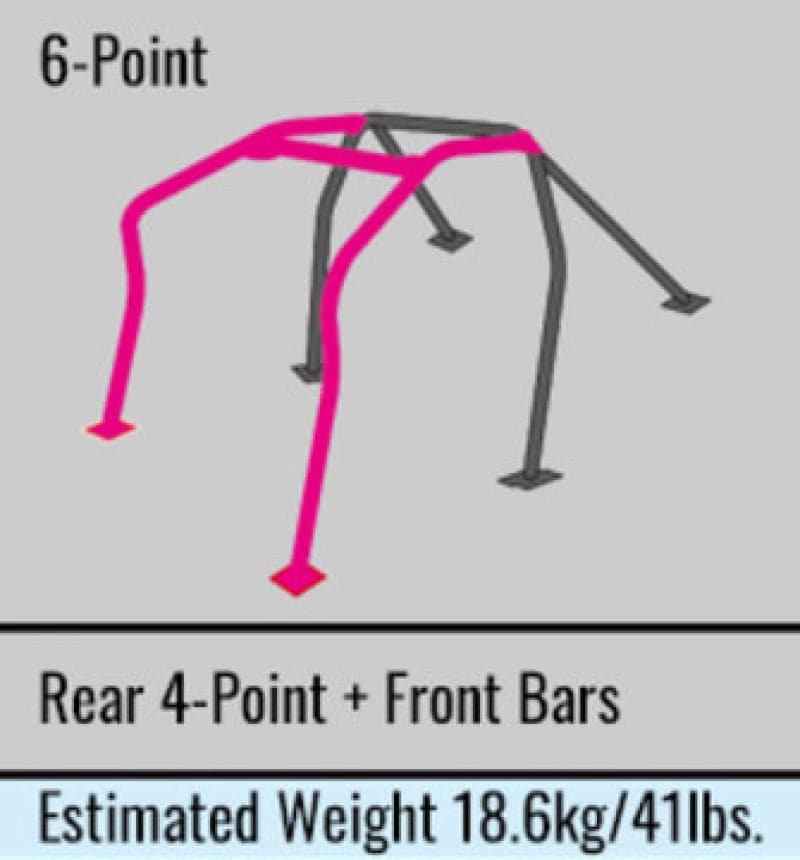 Cusco D1 Chromoly Roll Cage 6 Point Front & Rear 4 Passenger 10-16 Hyundai Genesis Coupe (S/O / No Cancel) (HY1 261 E)