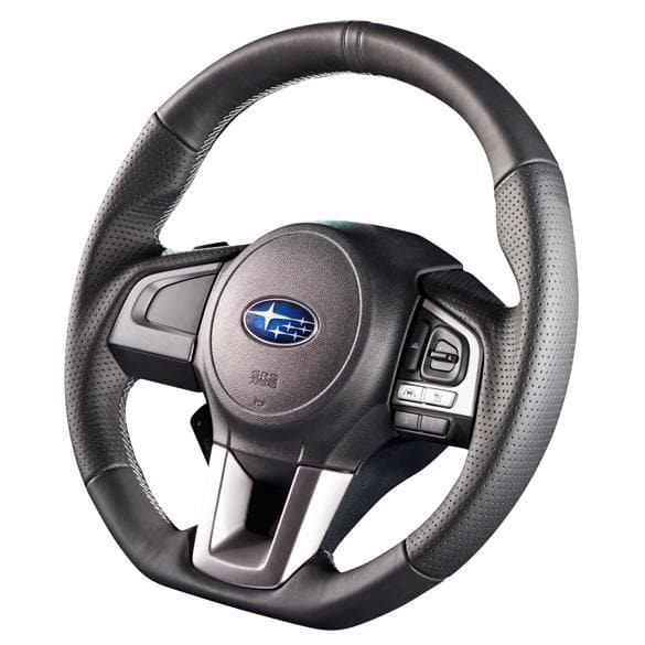 DAMD Gray Stitch D-Shape Steering Wheel - 2015-2019 Legacy/ Outback, 2016-2017 Crosstrek, & 2017-2018 Forester