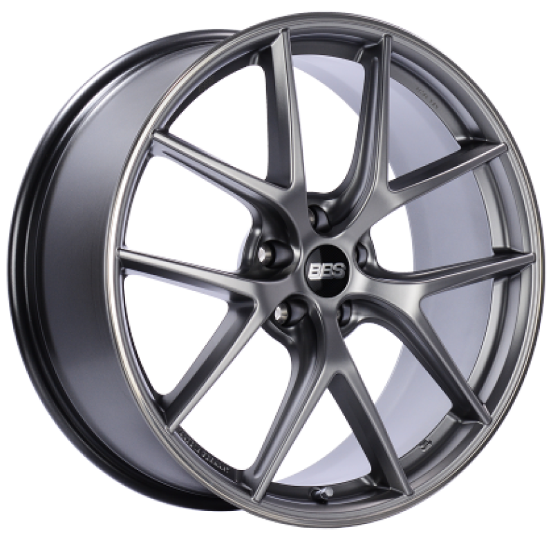 BBS CI-R 19x9.5 5x120 +25 Platinum Silver Polished Rim Protector Wheel -82mm PFS/Clip Required